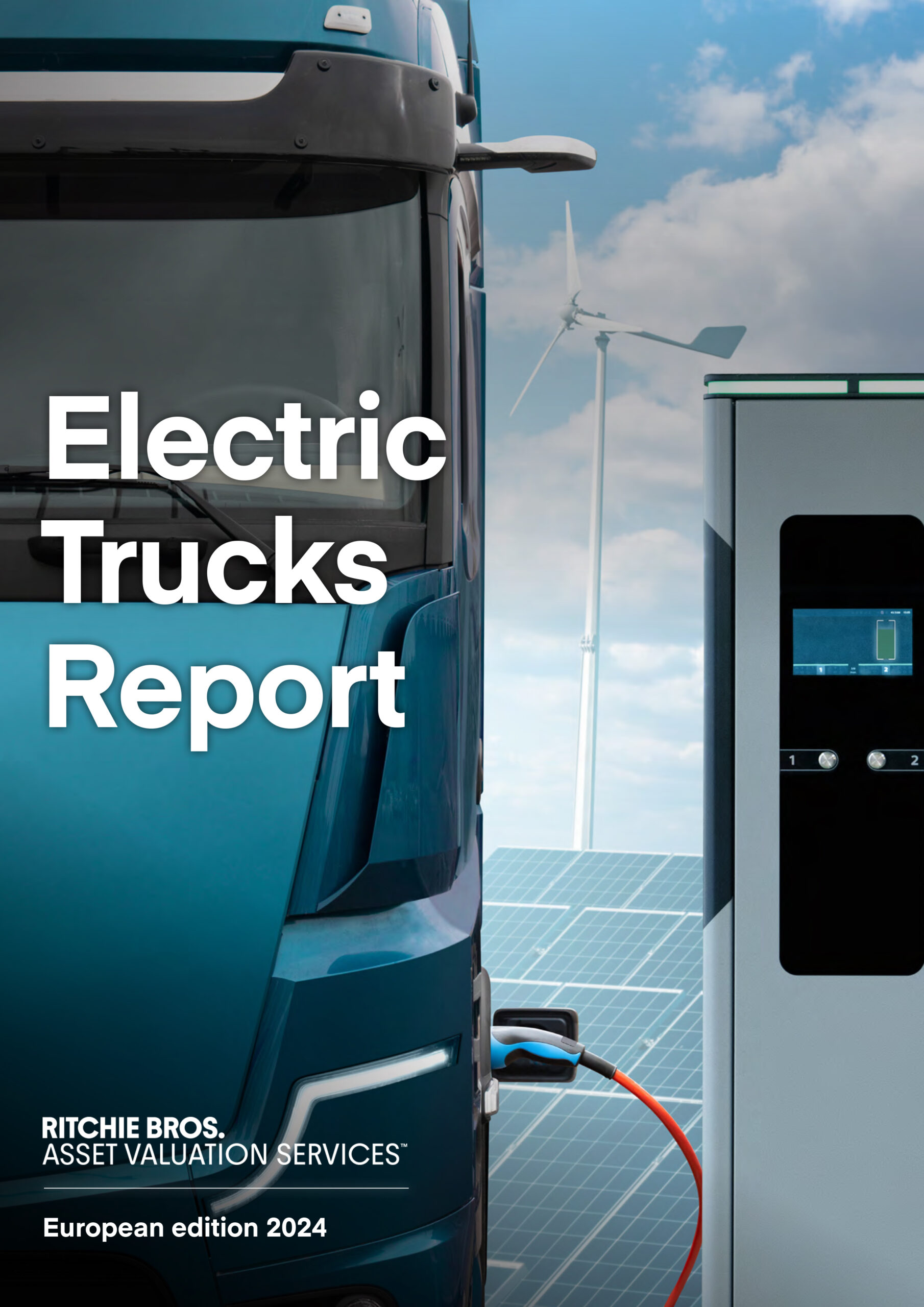 Cover for electric trucks report.