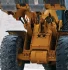 Yellow wheel loader.